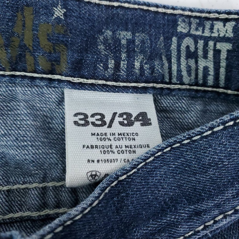 Ariat M5 Slim Straight Denim Jeans Men's 33/34 - Picture 7 of 8